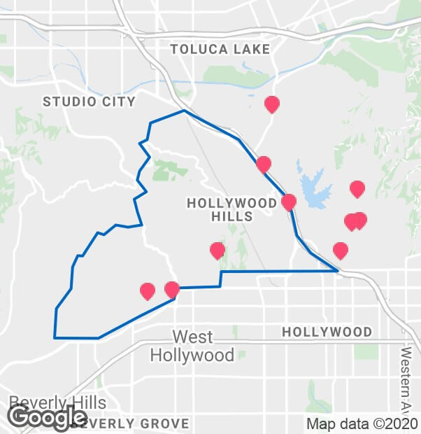 Hollywood Los Angeles CA Map 