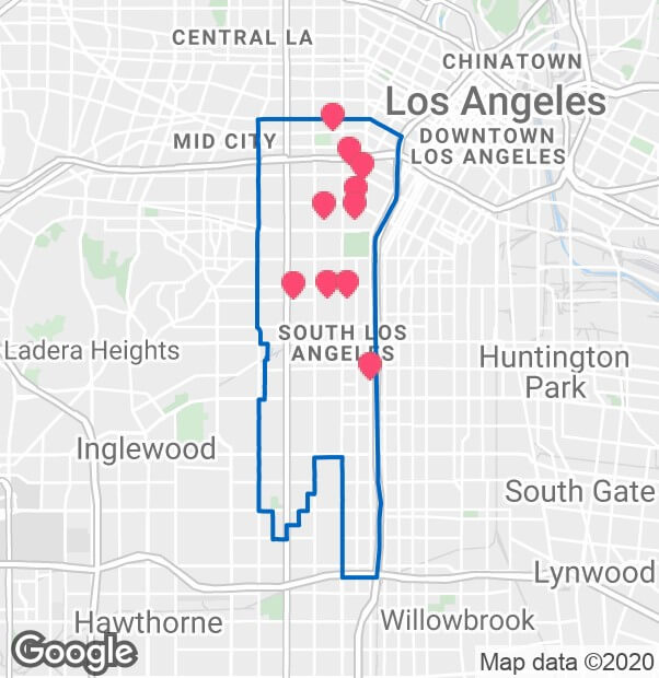 los angeles ghetto map