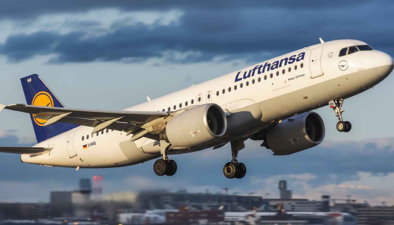 Lufthansa-Odlet-z-letiště-Frankfurtu-Německo